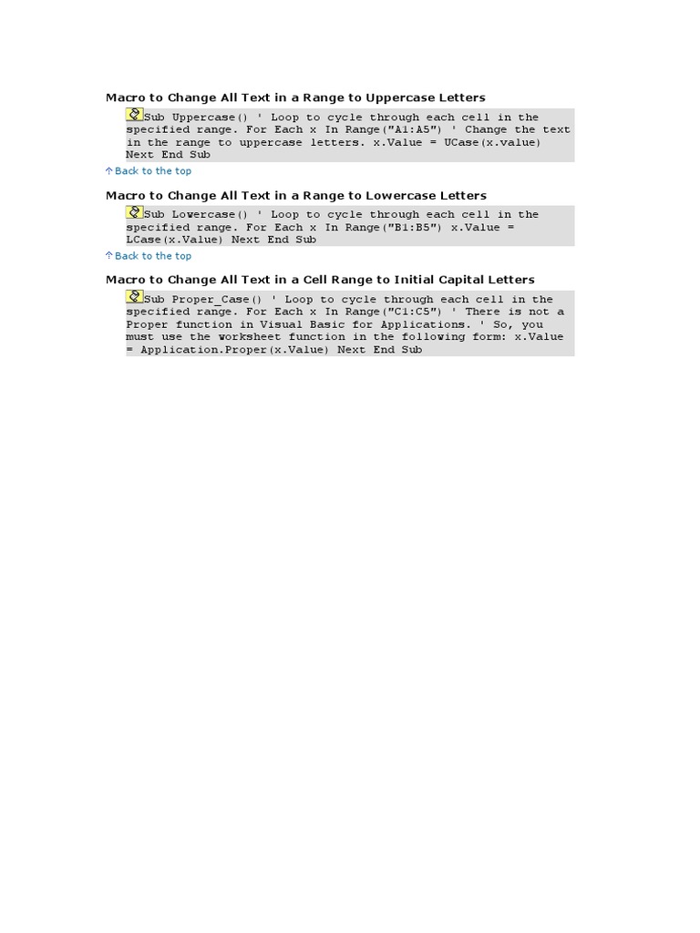 Change Case in Excel | PDF