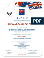 Certificate Alexandra Alex Peters