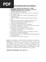 Requisitos Consumo Propio y Carta Exposicion de Motivos