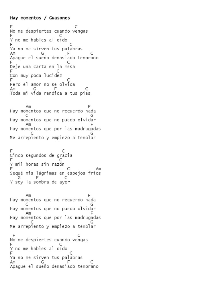 Letras de canciones de Fede Vigevani | PDF
