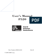 User's Manual P520: Part Number.980312-001 Rev.B © 2003 ZIH Corp