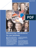 Measuring Candidates by Our Interests