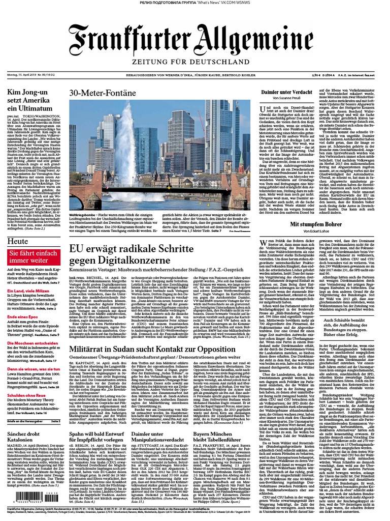 Frankfurter Allgemeine Zeitung - 15.04.2019 PDF  PDF