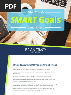 Brian Tracy  Goal setting template