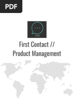 First Contact Product Management