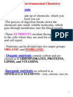 Nutrients: Unit 3: Environmental Chemistry