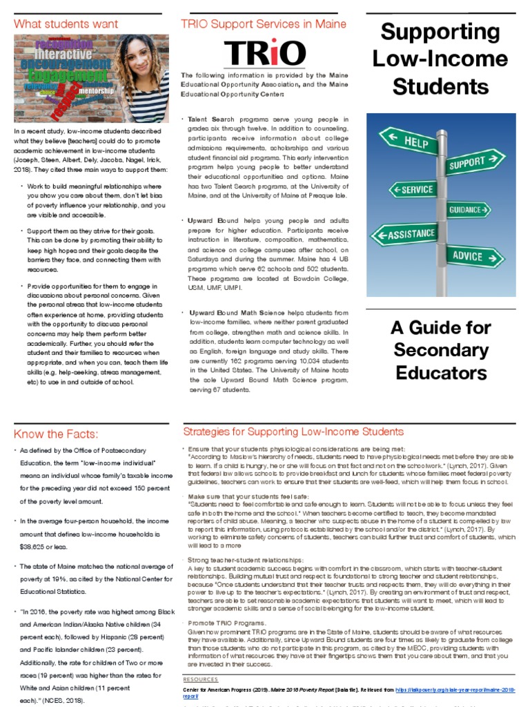Supporting Low-Income Students 3 | PDF | Poverty | Poverty & Homelessness