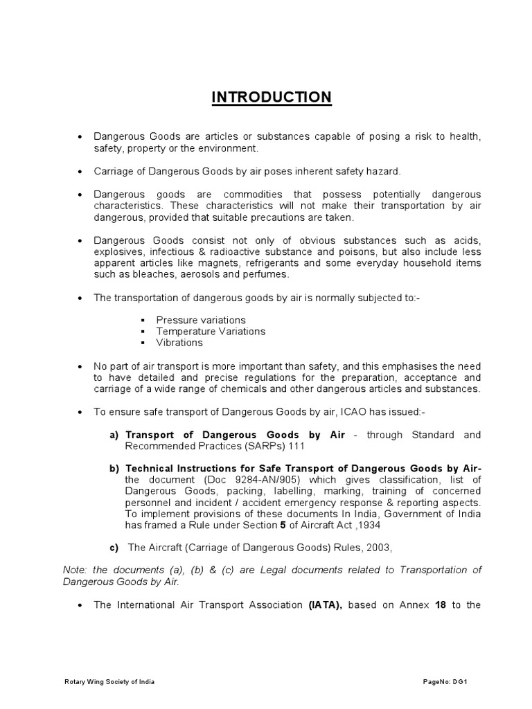 Dangerous Goods Training Overview | PDF | Dangerous Goods | Cargo
