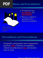 Preconditions and Postconditions: An Important Topic: and - They Are A Method of Specifying What A Function Accomplishes