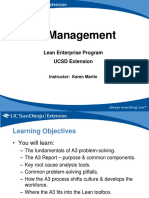 A3 Management: Lean Enterprise Program UCSD Extension