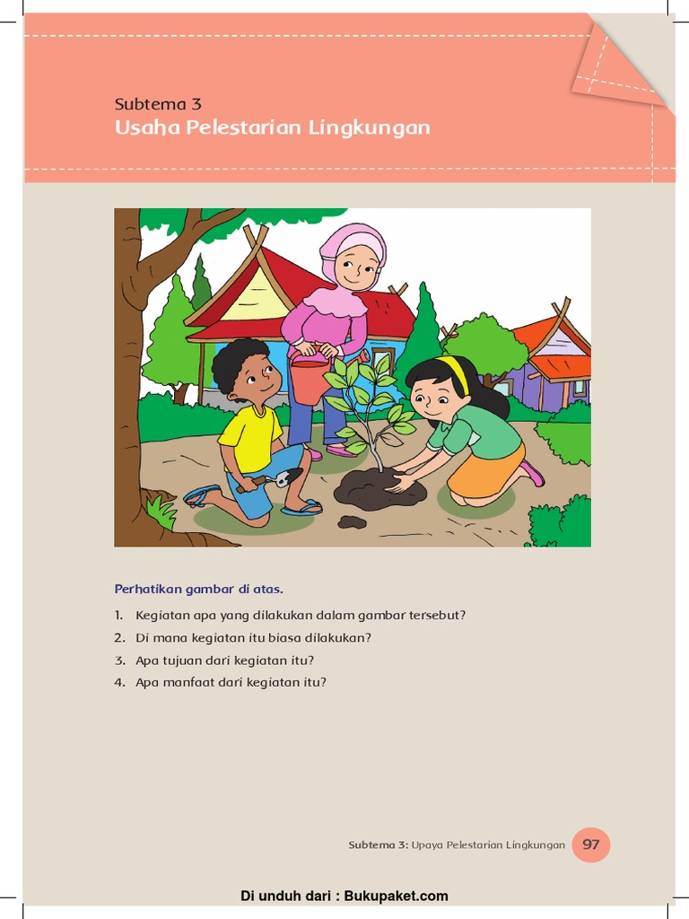 Subtema 3 Usaha Pelestarian Lingkungan Pdf