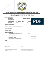 Activity / Competition Proposal: Bicol Enthusiasts Sepaktakraw Association, Inc