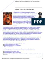 "REQUERIMIENTOS DE ESPACIO PARA LA SALA DE UN RESTAURANTE" - Omar J. Hoyer Gerencia de A&B PDF