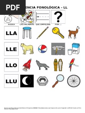 12 Conciencia Fonologica Lla Lle Llo Llu Pdf