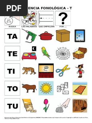 18 Conciencia Fonologica Ta Te Ti To Tu Doc