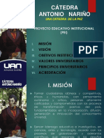 Misión Visión Objetivos Institucionales, Valores y Principios Universitarios PDF