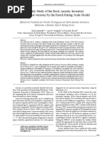 Validity Study of the Beck Anxiety Inventory