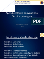Apendicectomía convencional - Técnica quirúrgica