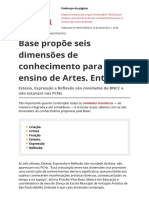 Base Propoe Seis Dimensoes de Conhecimento para o Ensino de Artes Entenda