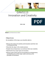 Creativity and Innovation in Entrepreneurship