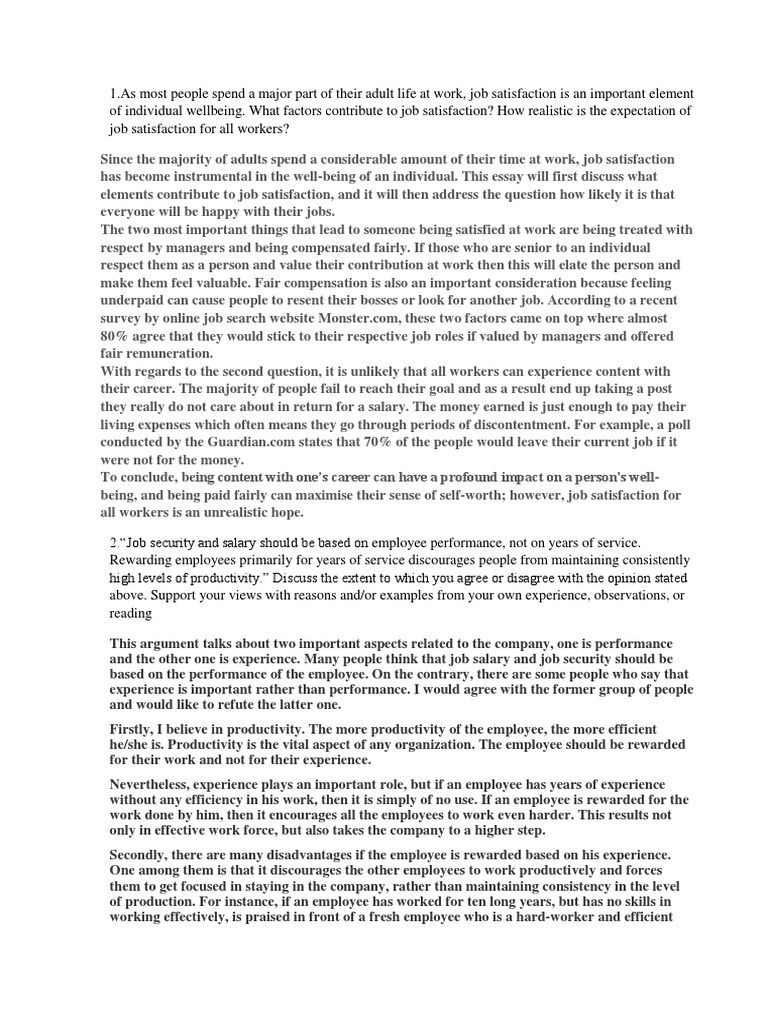 Factors Influencing Job Satisfaction | PDF | Incentive | Employment