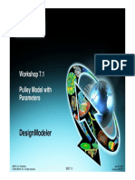 Designmodeler: Workshop 7.1 Pulley Model With Parameters