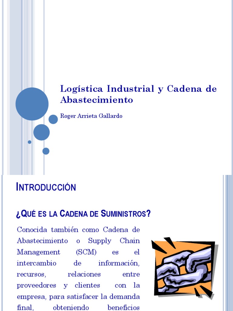 Introducción a la Cadena de Suministros | PDF | Logística | Economias