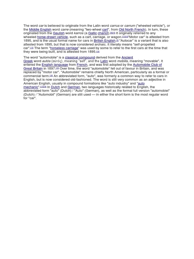 Etymology of the Word 