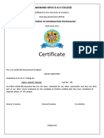 Certificate: Ramanand Arya D.A.V College