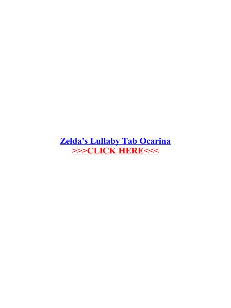 Zeldas Lullaby Tab Ocarina PDF The Legend Of Zelda Leisure