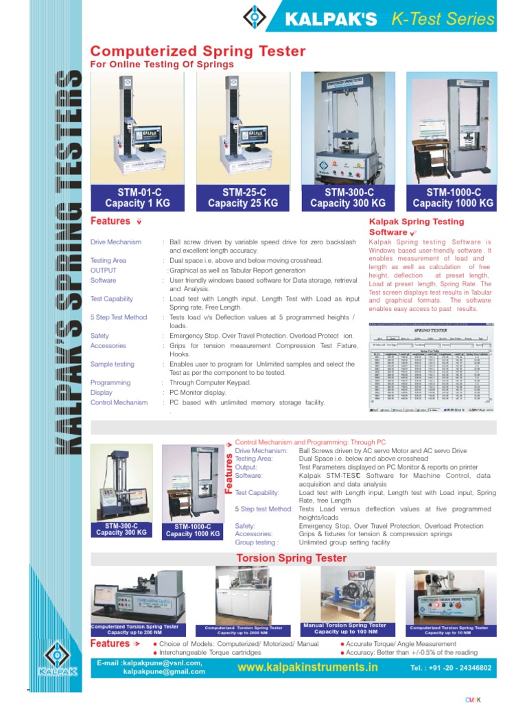 Computerized Spring Tester: For Online Testing of Springs | PDF ...