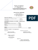 PTA Financial Report for Grade 8 Molave Class Project