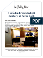 8 Killed in Broad Daylight Robbery at Savar Bank: Staff Reporter, Dhaka