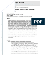 HHS Public Access: Mediation and Moderation of Divorce Effects On Children's Behavior Problems