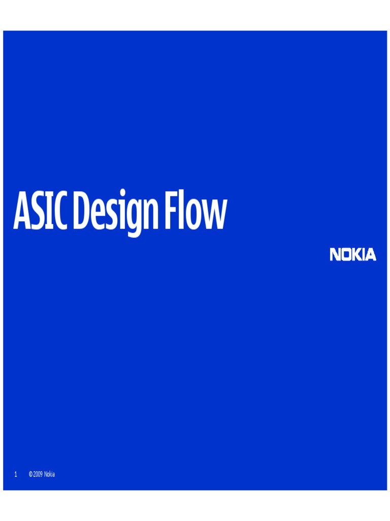 ASIC Design Flow Overview | PDF | Hardware Description Language ...