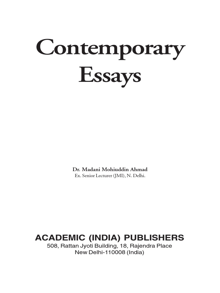 contemporary essays pdf