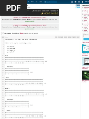 Bts 방탄소년단 Pied Piper Bass Tab Pdf Pdf Http Cookie Song Structure