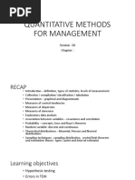 Quantitative Methods For Management: Session - 10