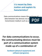What Is Meant by Data Communication and Explain