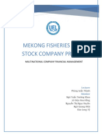 Mekong Fisheries Joint Stock Company Project: Multinational Company Financial Management