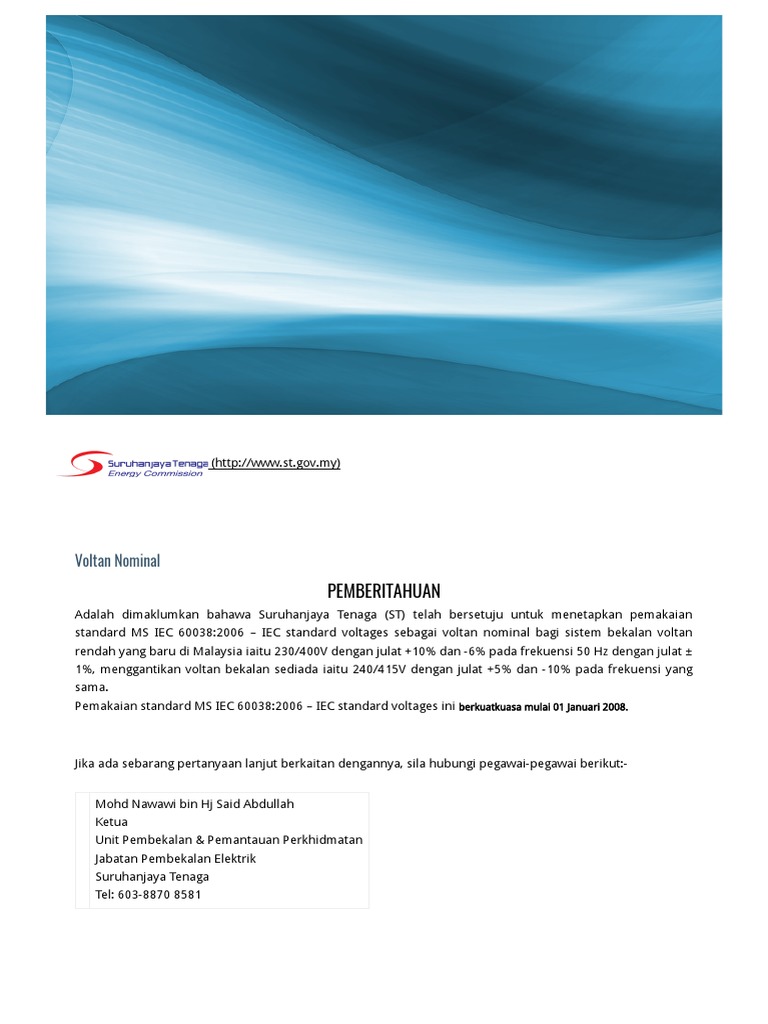 Tnb Voltan Nominal Pdf