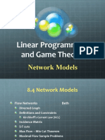 Linear Programming and Game Theory: Network Models