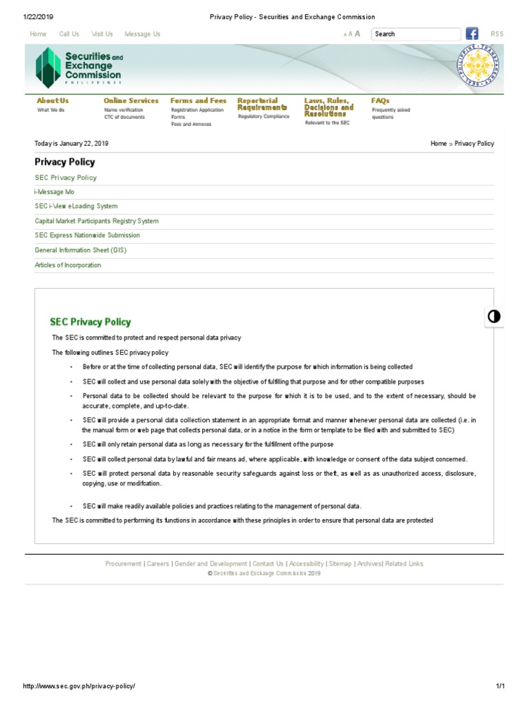 ERC Resolution No. 10, Series of 2018 PDF Personally Identifiable Information U.S
