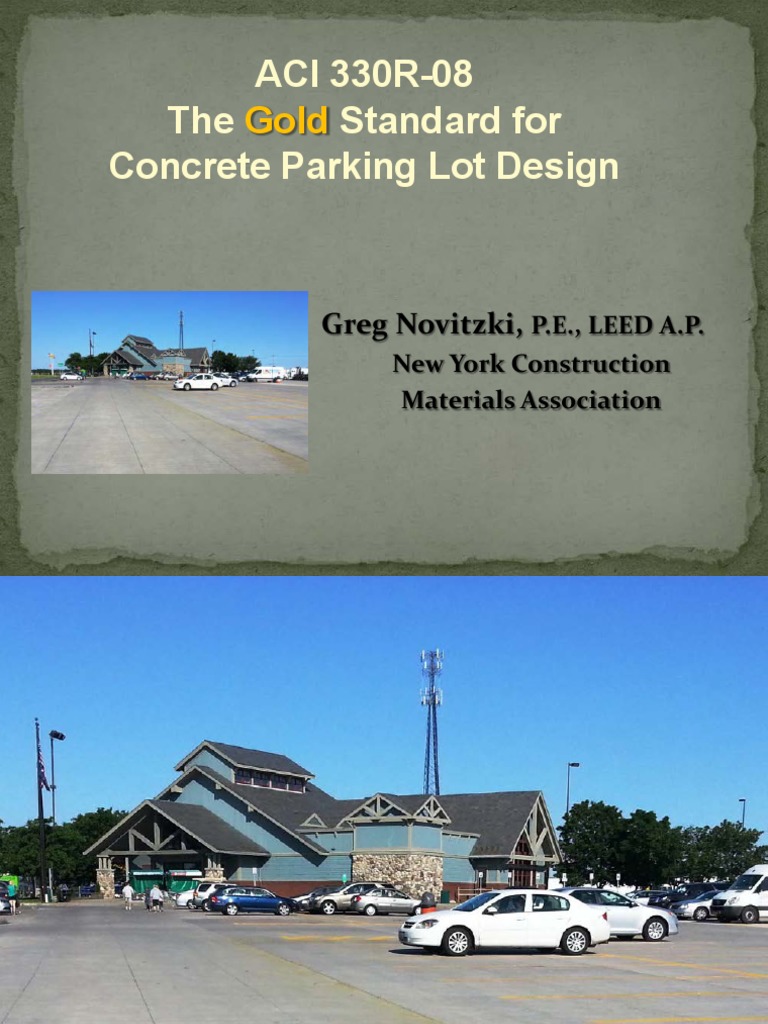 ACI 330R-08: Concrete Parking Design Guide | PDF | Road Surface | Concrete