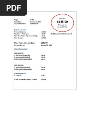 Sample Bill