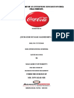 A Project Report of An Enterprise Research On Coca Cola Company