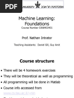 Machine Learning: Foundations: Prof. Nathan Intrator