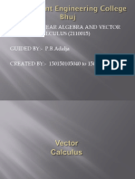 Subject:-Linear Algebra and Vector CALCULUS (2110015) GUIDED BY: - P.B.Adalja CREATED BY: - 150150105040 To 150150105060