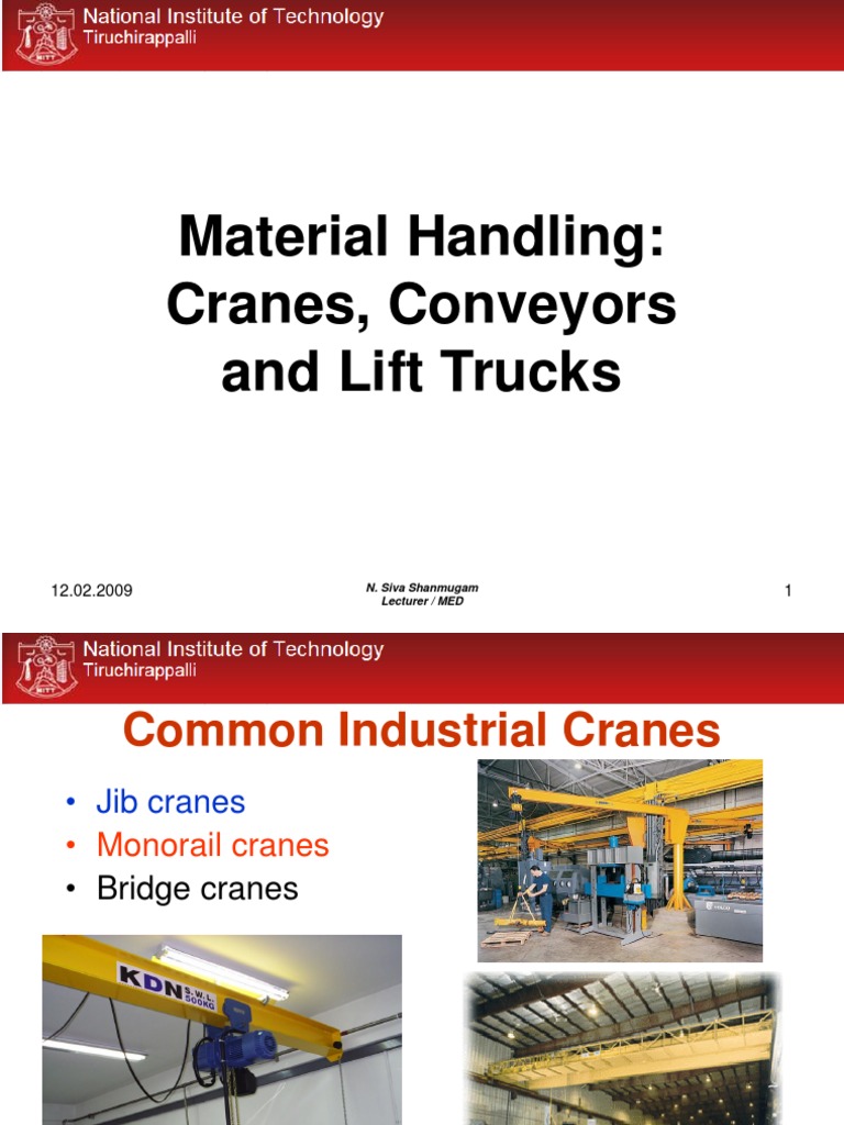 Industrial Material Handling Safety Guide | PDF | Crane (Machine) | Stairs