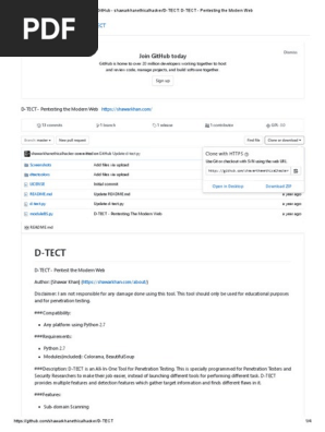 Ethicalhacker D Tect D Tect Pentesting The Modern Web Word